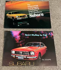 LOT 2 Original Vintage 1970s Subaru Sales Marketing Brochure GL Coupe Dealership