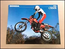 1982 Honda CR80R Dirt Bike Motorcycle Vintage Original Sales Brochure Folder