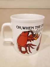 VTG Louisiana Crawfish Coffee Mug Cup Jambalya Marching 1981 Made in England