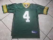 Vintage Reebok Brett Favre #4 Green Bay Packers Green Football Jersey Mens Large