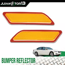 Fit For 2012-2015 BMW 328i Front Driver & Passenger Side Bumper Reflector Light (For: 2015 BMW)