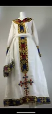 Ethiopian traditional dress, Cute Long dress, Yellow dress, Ethiopian Clothing,