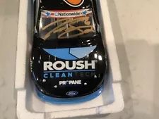 TREVOR BAYNE AUTOGRAPHED 2013 FORD MUSTANG ROUSH CLEAN TECH DIECAST& CARD