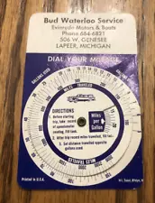 vintage Evinrude Motors And Boats Advertising Mileage Dial Lapeer Michigan