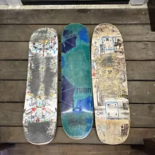 3 Used Skateboard Decks Not Broken