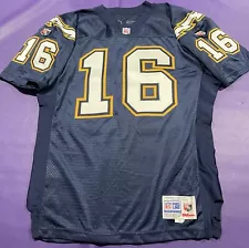 90s AUTHENTIC VINTAGE Ryan Leaf #16 CHARGERS JERSEY PRO LINE NFL WILSON 48