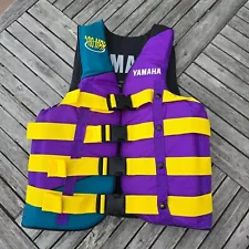 YAMAHA Wave Runner Water Ski Vest Blue/Yellow 606M Adult Small Chest 32-36"