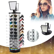 SALE 360 Rotating SUNGLASS DISPLAY Counter Rack Glasses 44 PAIR With Mirror