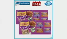 2 PACK Purina Friskies Poultry Wet Cat Food Variety Pack 64CANS- SALE- FREESHIPP