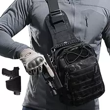 Tactical Compact Concealed Carry Sling Bag Gun Holster Shoulder Chest Backpack