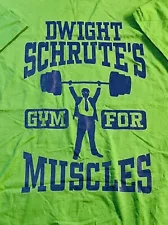 THE OFFICE Dwight Schrute's GYM FOR MUSCLES T Shirt - Mens Size XL