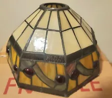 VINTAGE TIFFANY STYLE STAINED GLASS PENDANT LAMP - CEILING FIXTURE LIGHT - NIB!!