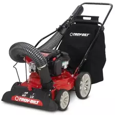 Troy-Bilt Gas Powered Chipper Shredder Vacuum Recoil Start w/ High Rear Wheels