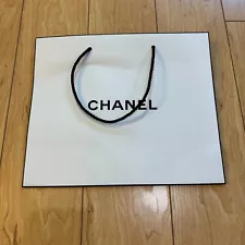 CHANEL White Shopping Gift Bag 11.5"W x 10"H