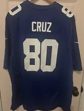 Victor Cruz Nike New York Giants Jersey Men's XL Blue #80 On Field