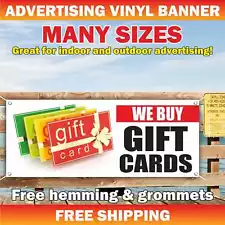 WE BUY GIFT CARDS Advertising Banner Vinyl Mesh Sign cash sale holiday shop sell