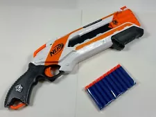 NERF N-Strike Elite ROUGHCUT 2X4 Blaster SHOTGUN Gun Rough Cut WHITE ORANGE