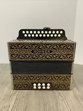 Vintage Hohner Pokerwork 2815 Diatonic Button Accordion