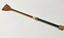 COUNTRY BROWN LEATHER HORSE RIDING CROP WHIP 18" - HANDMADE IN ENGLAND