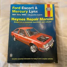 1981-1990 Ford Escort and Mercury Lynx Haynes Repair Manual 36016 (For: Mercury Lynx)