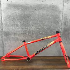 Vintage Haro Aggro Frame Set Old School BMX OG Fusion Chevron Day Glo Orange 80s