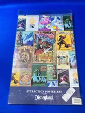 Disney Parks Disneyland Classic Attraction Poster Set of 12 12x18 inch Posters