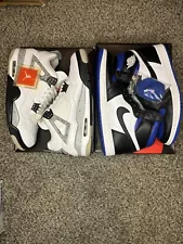 Jordan 4 Cement & Jordan 1 High Royal Toe Bundle Both Sz 10 OG All