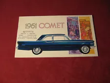 1961 Mercury Comet Large Prestige Sales Brochure Booklet Catalog Old Original