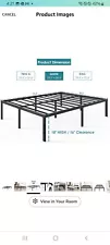 FSCHOS 18 Inch Queen Size Metal Platform Bed Frame