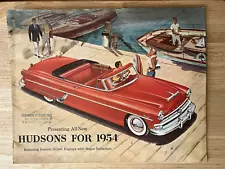 1954 HUDSON "WASP JET HORNET +" Car Dealer Showroom Sales Brochure