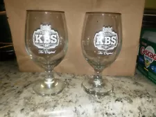 (2) Founders Brewing KBS Snifter Glasses New Kentucky Breakfast Stout