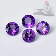 2.5mm Round Cut Natural Purple Amethyst loose Gemstone for sale 5-100 pcs lot