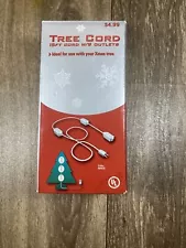 Christmas Tree Cord Electric 15 Foot Extention Cord with Nine Outlets White