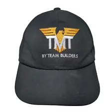 TMT By Team Builders Strapback Hat Black One Size Adjustable Embroidered 6 Panel