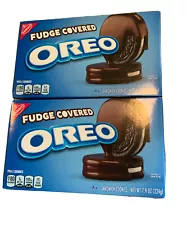 NEW Nabisco Oreo Fudge Covered Chocolate Sandwich Cookies RARE SNACK GIFT (2X)