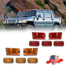 10X Amber/Red Lens Cab Marker Roof Running Lights For 2003-2009 Hummer H2 / SUT