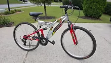 2000 Chrome & Red Mongoose With Full Shimano Kit Factory Wheels And...