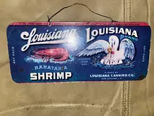 "Lousiana Bararia Shrimp" Fun Sign for Down South Restaurant- 10" Wide