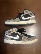 Jordan 1 Mid - Cheetah Print - Size 3Y - Pre Owned + Free Shipping