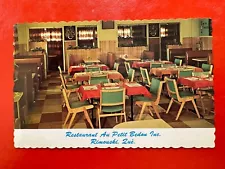 RESTAURANT AU PETIT BEDON ~ RIMOUSKI QUEBEC VINTAGE UNUSED Postcard CANADA