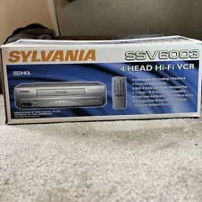 New Vintage Sylvania SSV6003 4 Head Hi-Fi VCR VHS Player New in Box