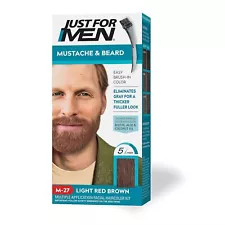 Just For Men Mustache & Beard, Beard Dye for Men with Brush Included - 12 shades