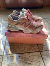 New balance 9060 JFGs size 8.5 pink cookie