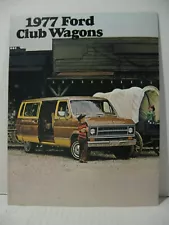 1977 Ford Club Wagon E-100 E-150 E-250 E-350 Truck Dealer Sales Brochure Catalog