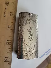 Antique Sterling Silver Eveready Pocket Light Flashlight Ornate Pat. 1906 Ornate