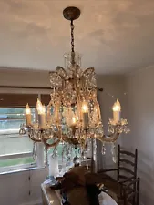 Antique crystal chandelier