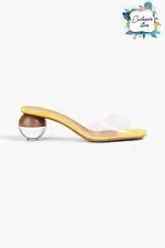 RRP€503 NEOUS Transparent Mule Sandals US9 UK6 EU39 Ball Heel Made in Italy