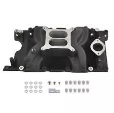 Black Air Gap Intake Manifold for 1967-03 Small Block Chrysler Mopar 318 340 360