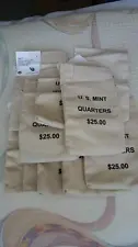 10 empty clean US Mint quarters bags