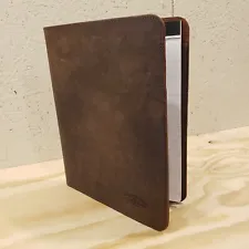 Leather portfolio Amish made in the USA. Lifetime warranty. Distressed Brown
